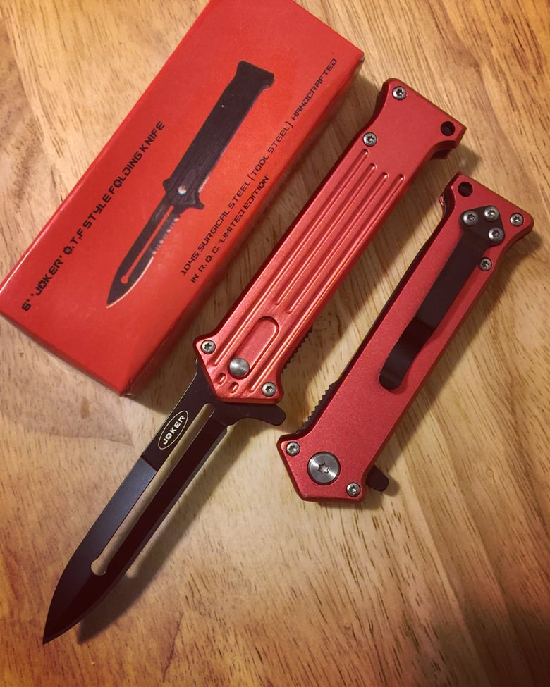 Image of 6" Red Joker Pocket knife