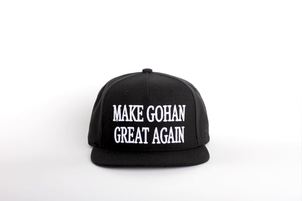 Image of Black "Make Gohan Great Again" snap back hat