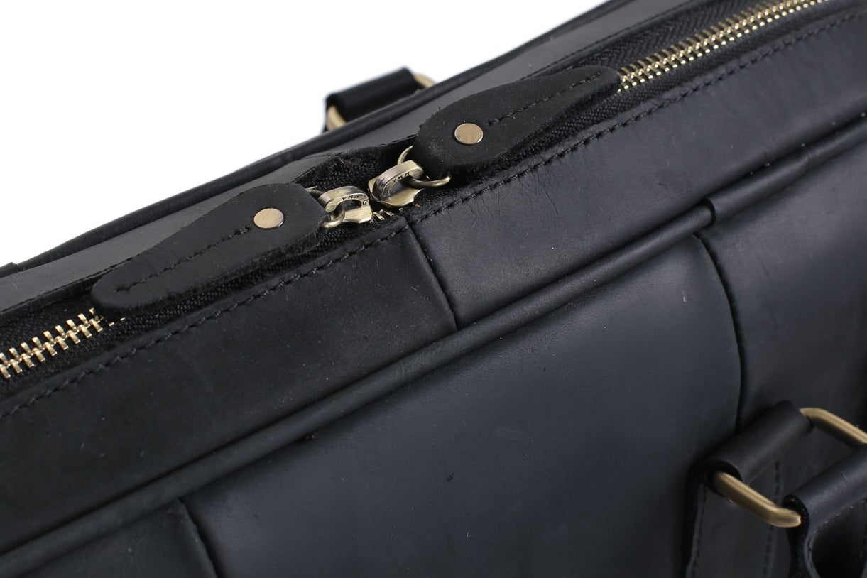 Handmade Black Genuine Leather Briefcase, Messenger Bag, Laptop Bag ...