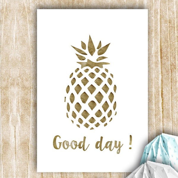 Image of Carte "Good Day" motif Ananas