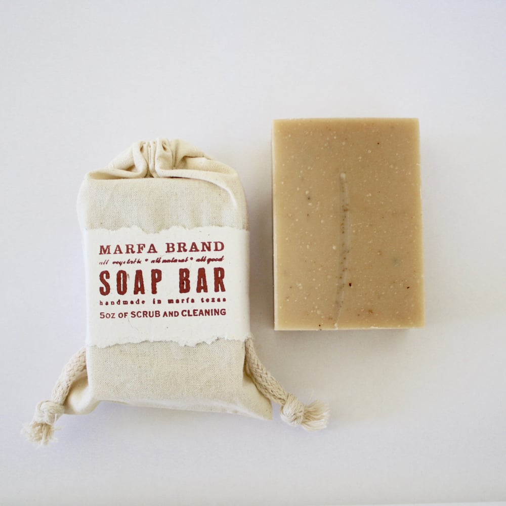 Image of Cedarwood Sage Goat Milk Soap with ground almond meal