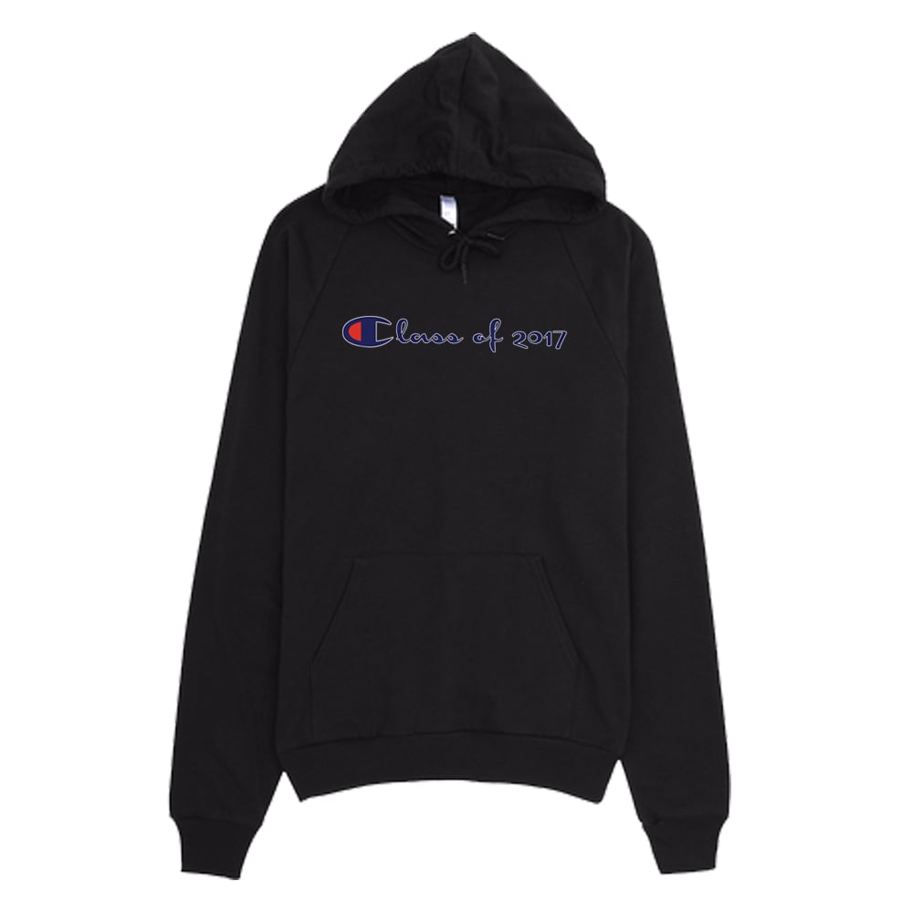 Champion logo patch online hoodie