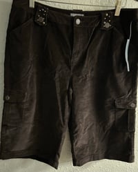 Image 4 of New Sz 14 Apt.9 Brown corduroy cargo studded shorts #1105*15