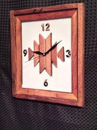 Image 3 of White Back Rimu Frame Clock
