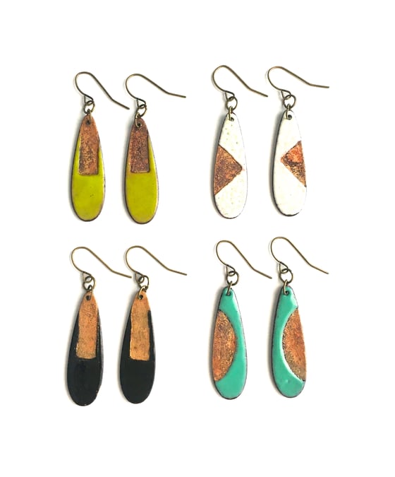 Image of Enamel Earrings