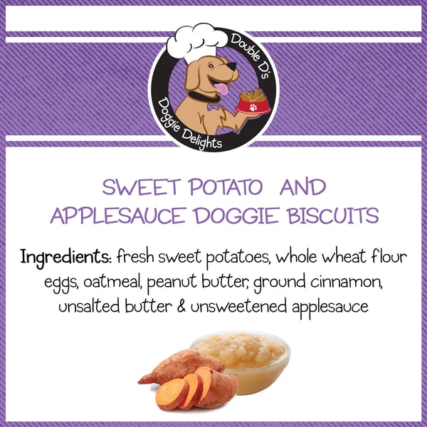 Image of Sweet Potato and Applesauce Doggie Biscuits