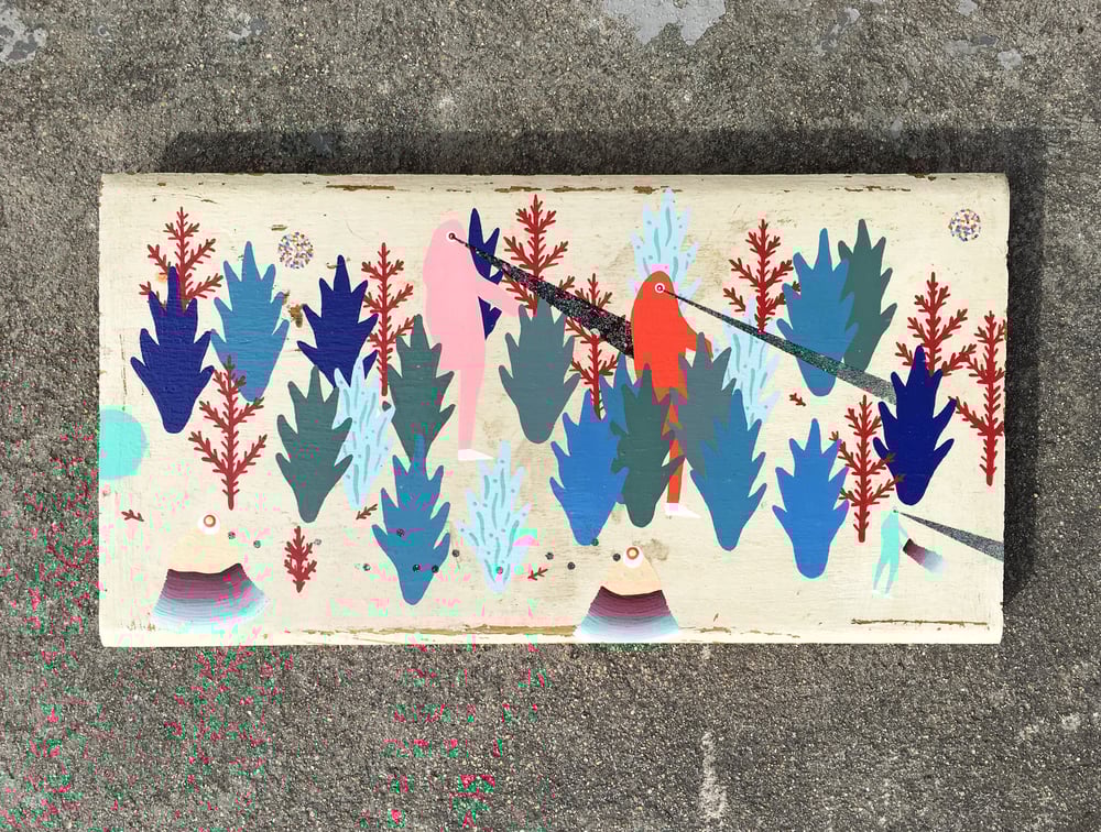 Image of "NATURAL AND RED PINE STANDS" ORIGINAL PAINTING BY DANY REEDE