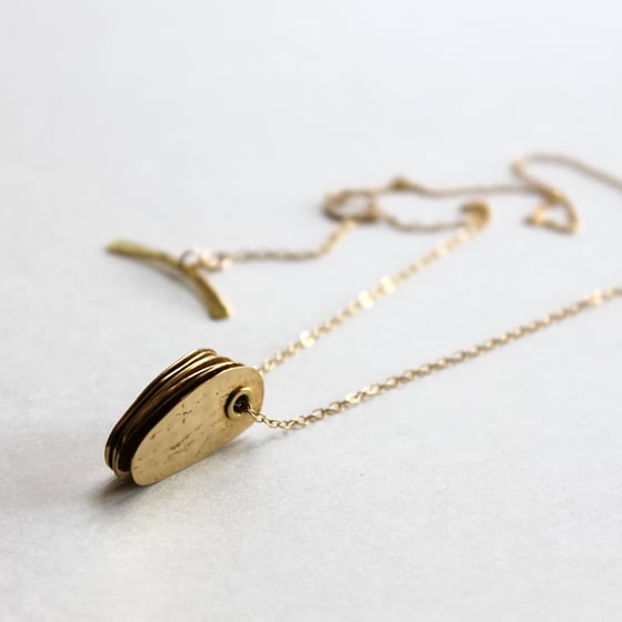 Image of rivet vertical necklace
