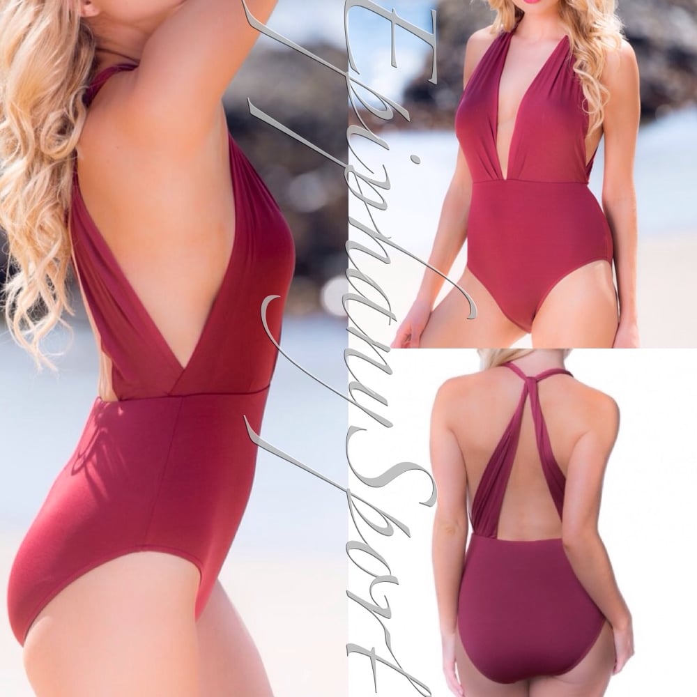 Image of The Burgundy 'Monica' Swimsuit-**ON SALE**