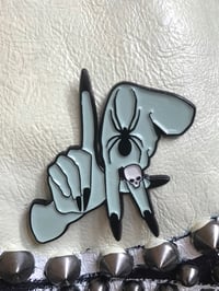 Image 1 of Los Angeles enamel pin Black and Mint green
