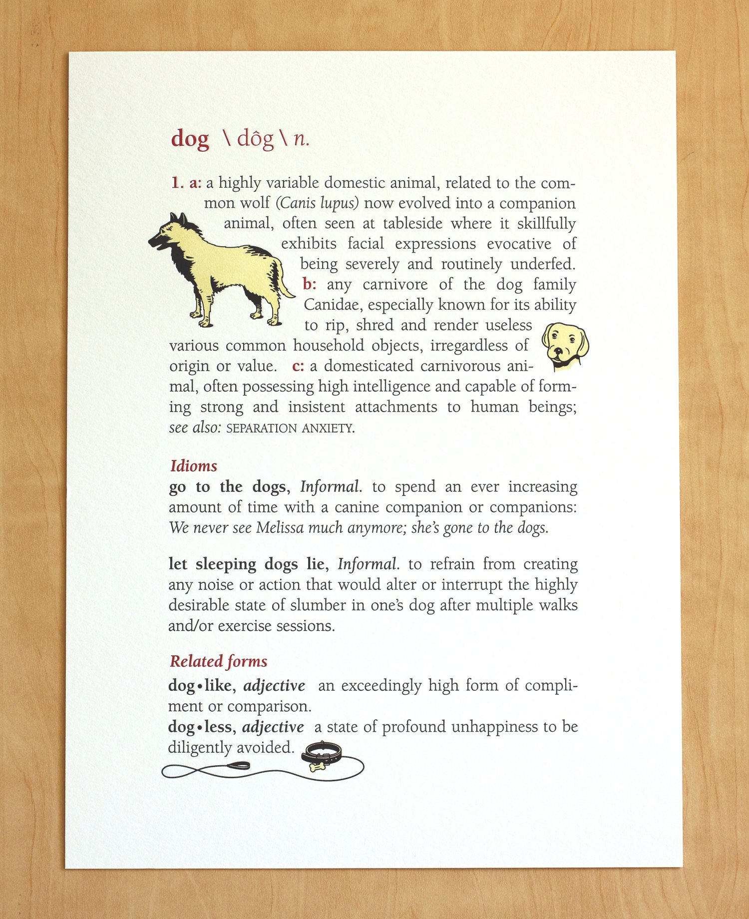 Image of DOG: DEFINITION Print