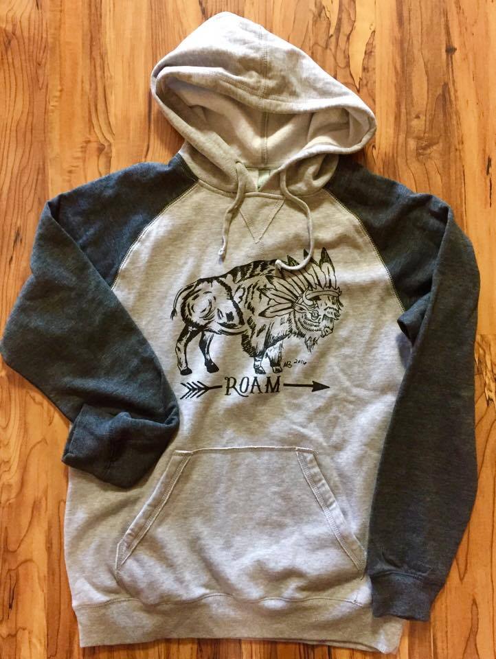 Image of Roaming Bison Raglan Hoodie