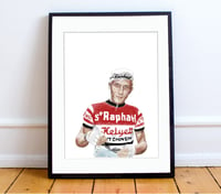 Image 1 of Jacques Anquetil print A4 or A3 - By Jason Marson