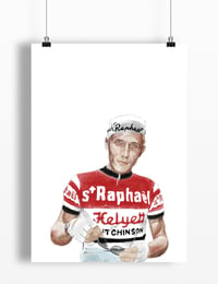 Image 2 of Jacques Anquetil print A4 or A3 - By Jason Marson