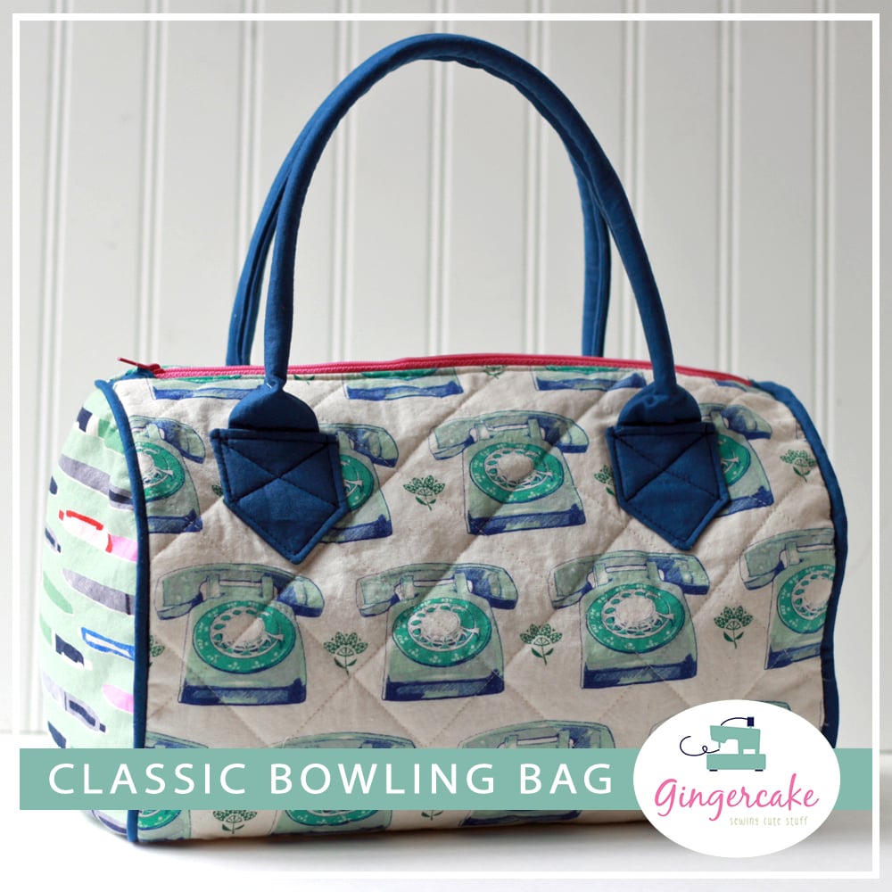 Classic Bowling Bag PDF Sewing Pattern Gingercake Patterns and Design