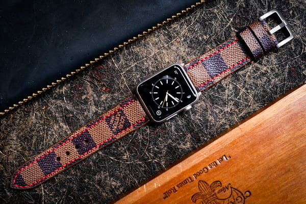 Image of Custom Damier Ebene LV Straps cut from Old Bag 