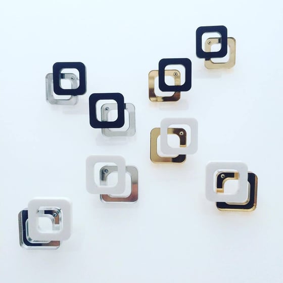 Image of Náušnice / Earrings DoublemirrorSque