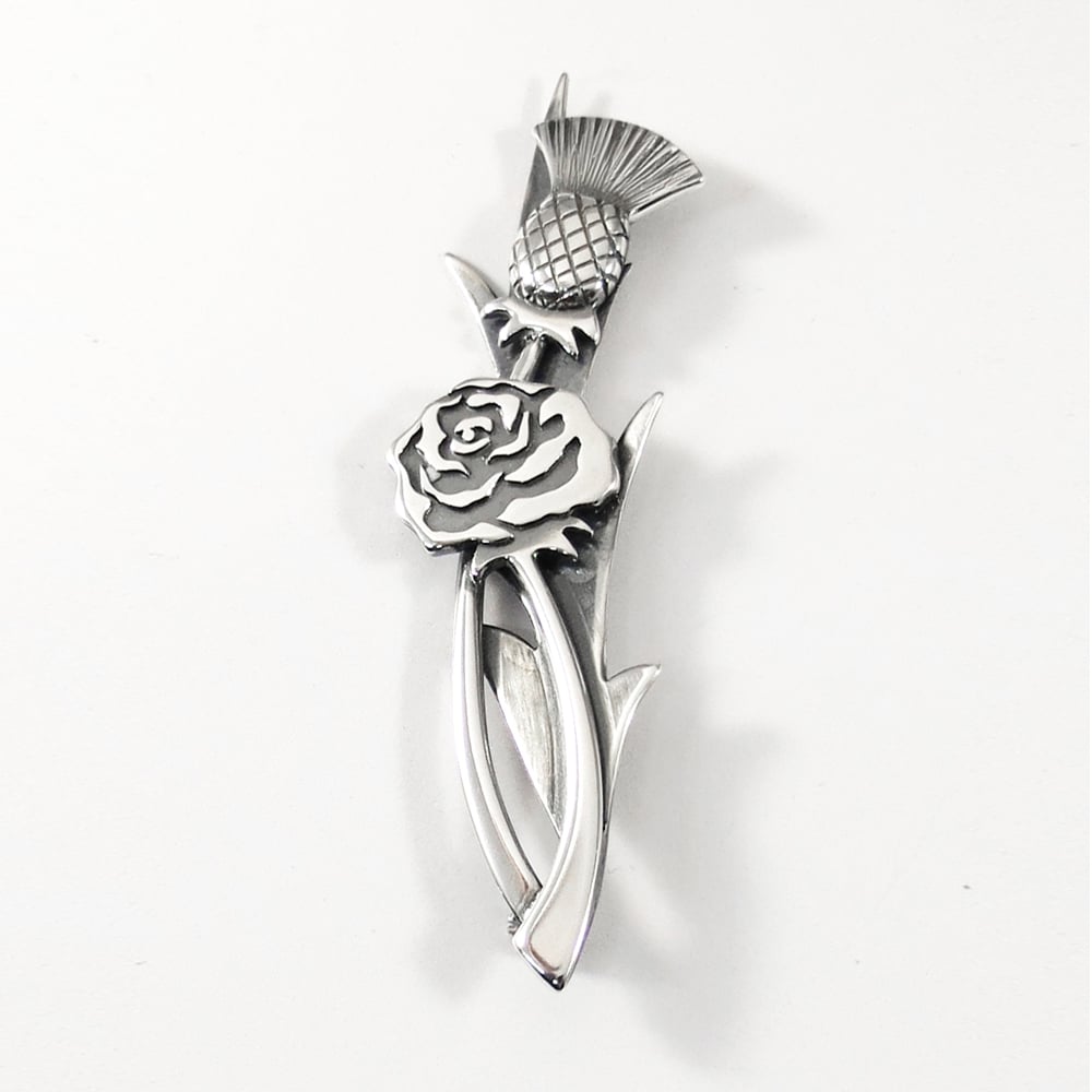 Image of Thistle and Rose Kilt Pin