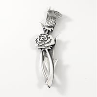 Image 1 of Thistle and Rose Kilt Pin