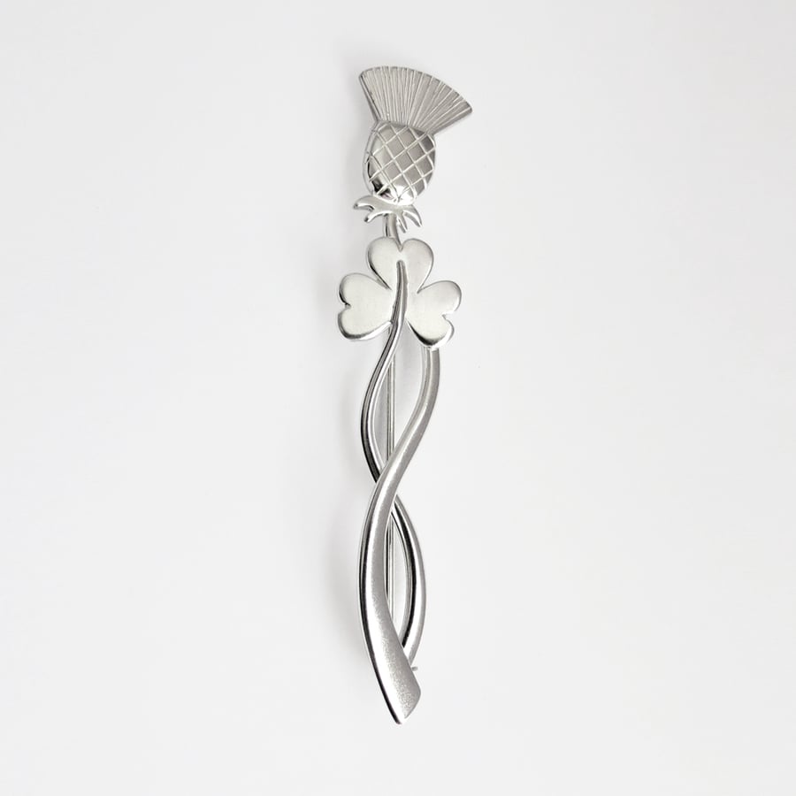 Image of Thistle and Shamrock Kilt Pin