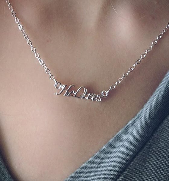 Image of 'He Lives' Easter Necklace (script)