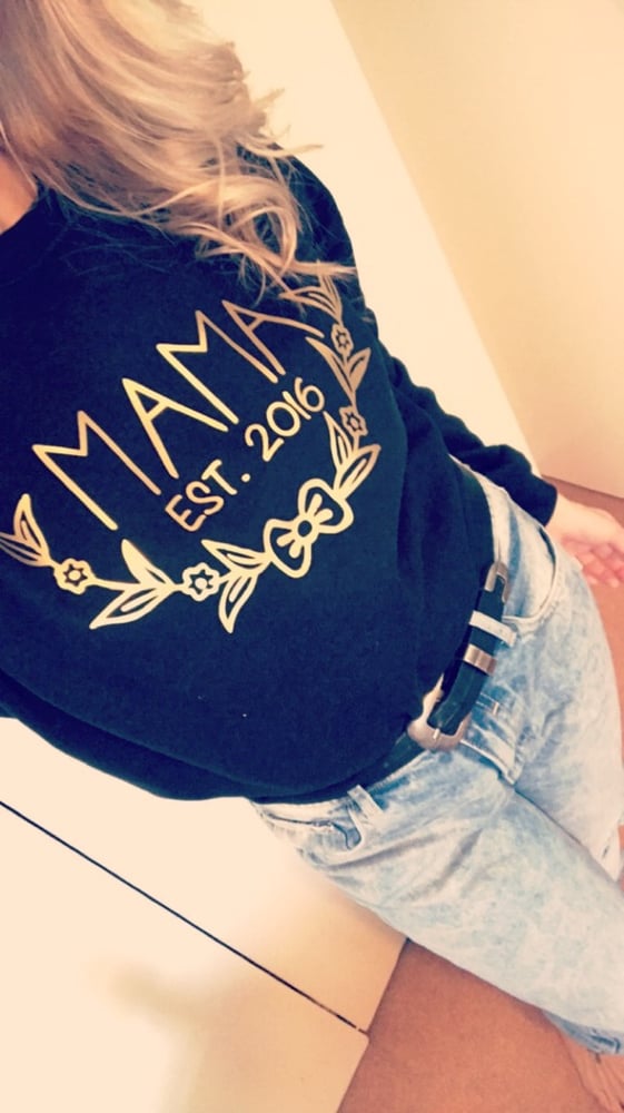 Image of Mama EST. bow edition sweater