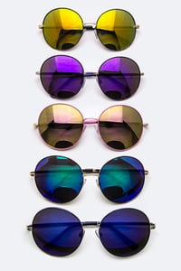 Image 1 of Mirror Me Round Sunglasses 