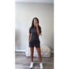 Grey Button Up Top and Short Set