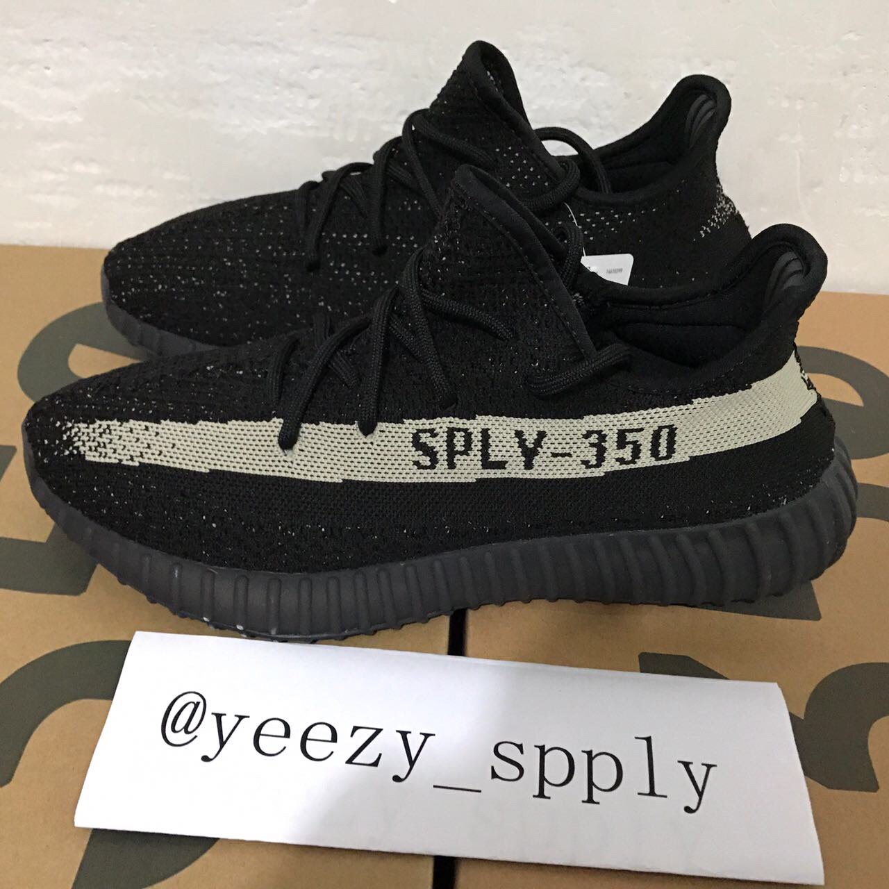 YEEZY BOOST 350 BLACK AND WHITE WITH 