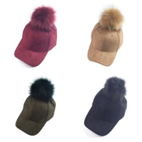 Image 1 of D Girl Suede Pom Hats 