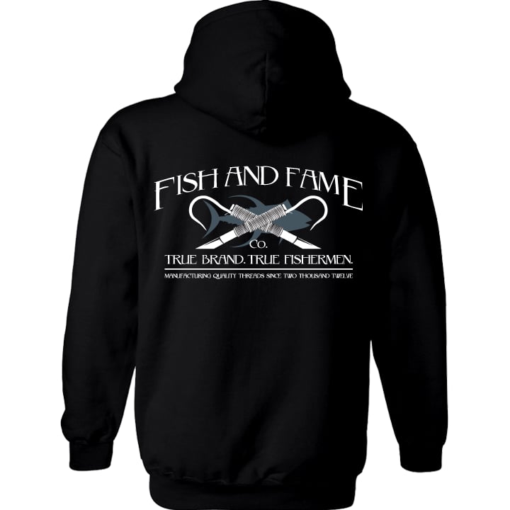 Classic Pullover black Fishing Hoodie Sportfishing Jacket