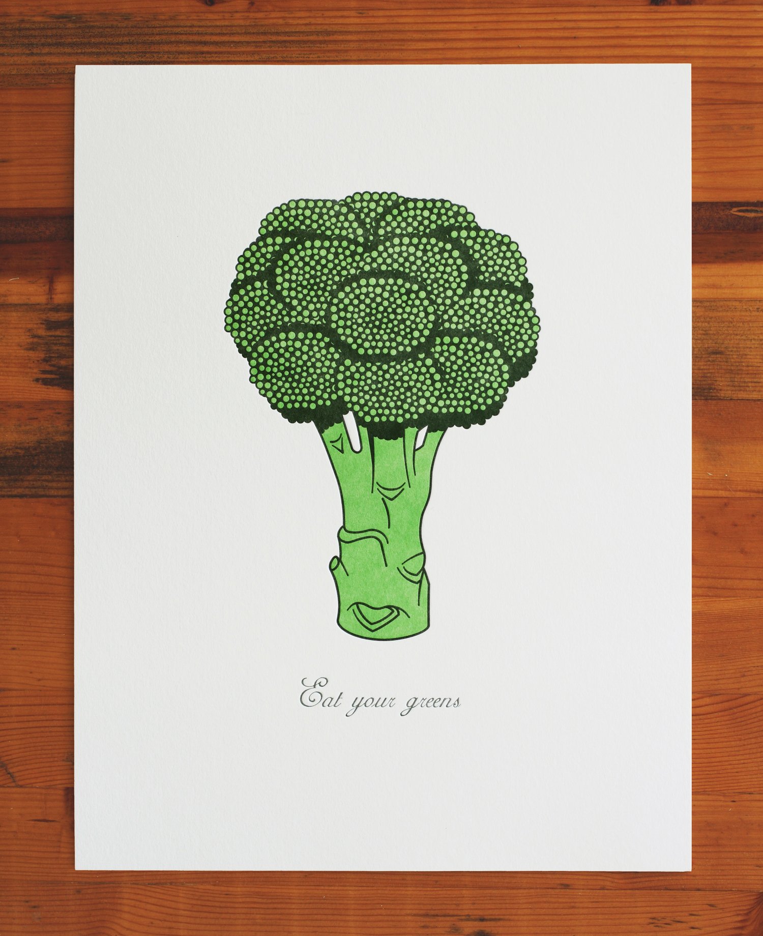 Image of BROCCOLI "EAT YOUR GREENS" Print