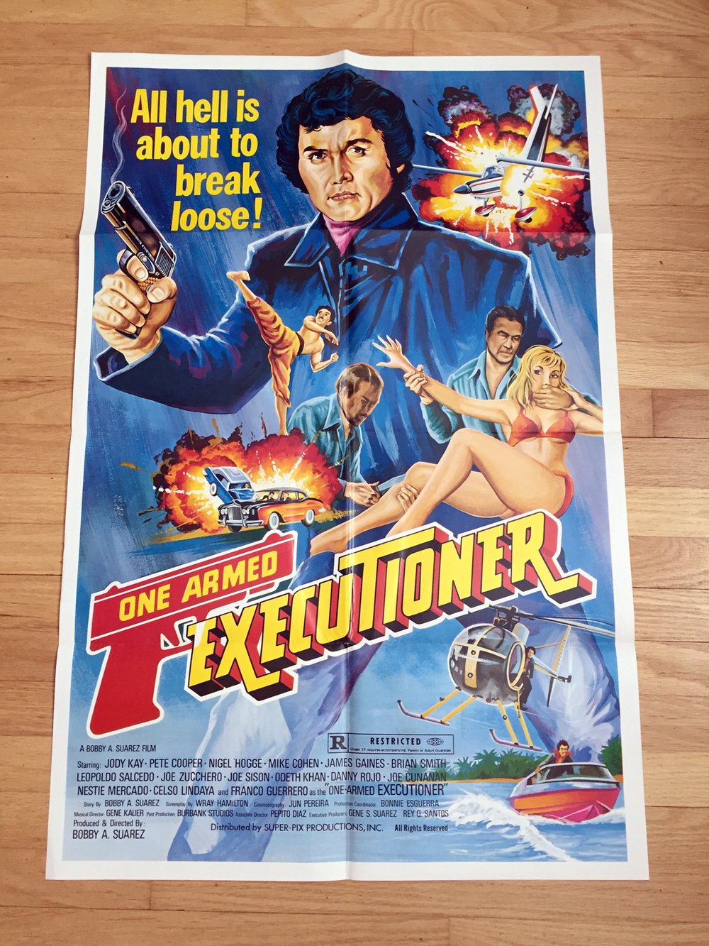 1983 ONE ARMED EXECUTIONER Original U.S. One Sheet Movie Poster