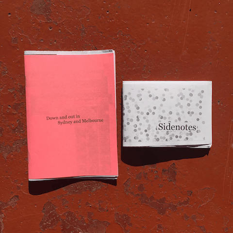 Image of Down and Out in Sydney and Melbourne & sidenotes