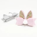Glitter Bunny Ear Felt Clips