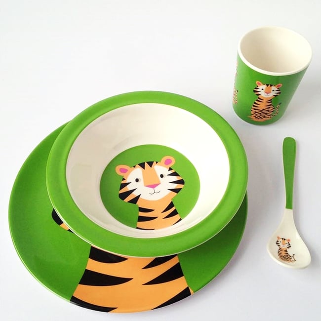 Tiger Melamine Mealtime Set