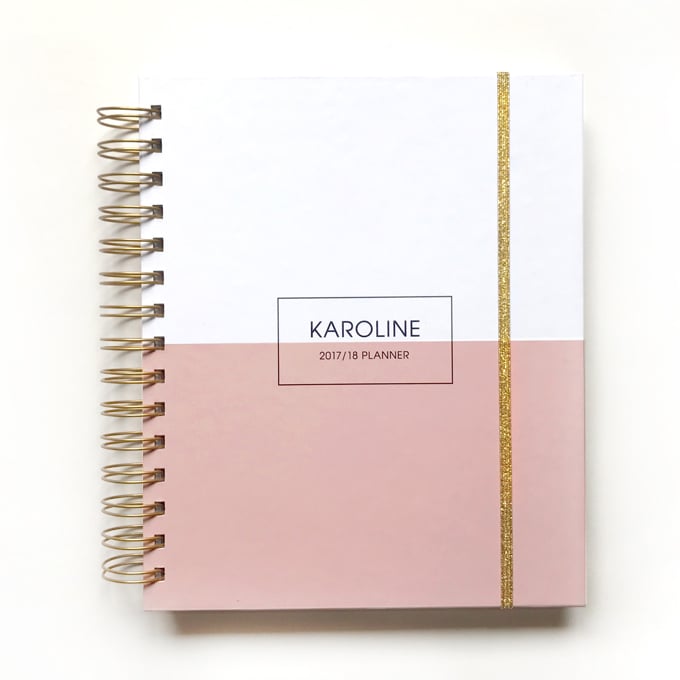 Image of 2018/19 2019 personalized planner geometry blush