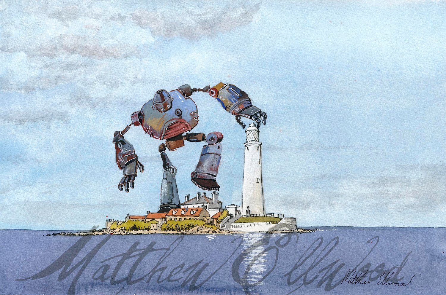 Towering Monster (iii) Robot at St.Mary's Lighthouse.