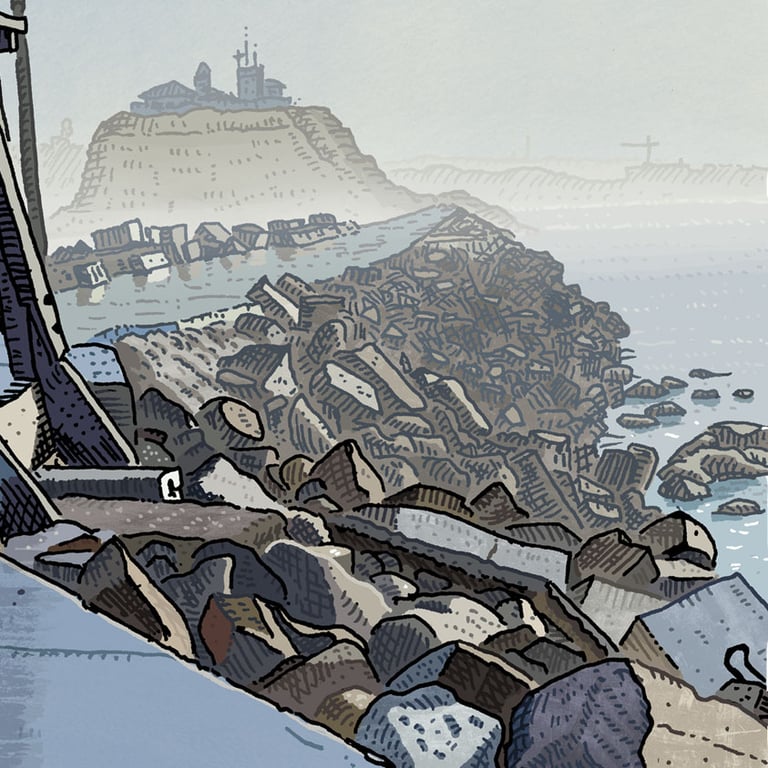 The Newcastle Breakwall, Limited Edition print Image 3