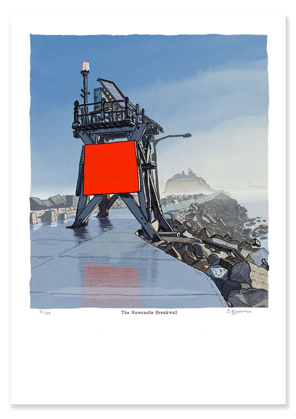 The Newcastle Breakwall, Limited Edition print