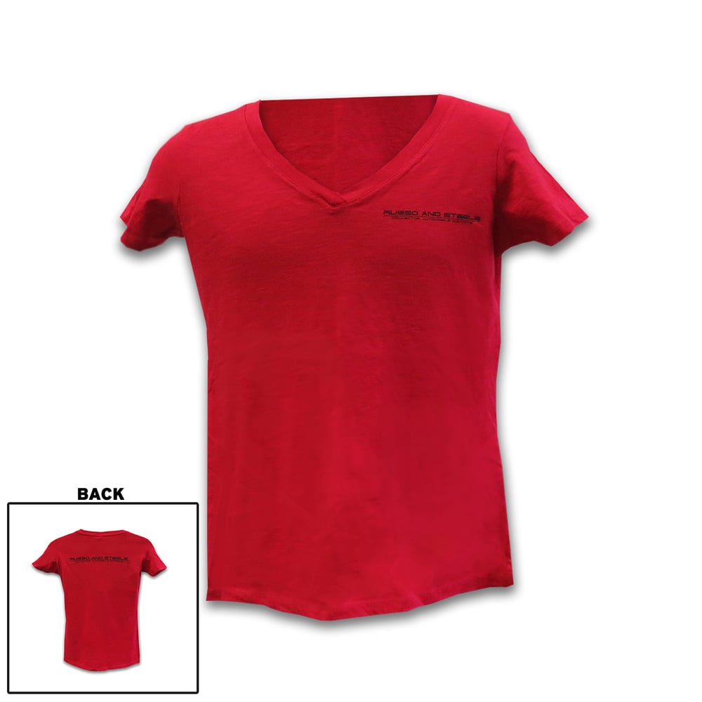 Image of Women's V-Neck Tee Red