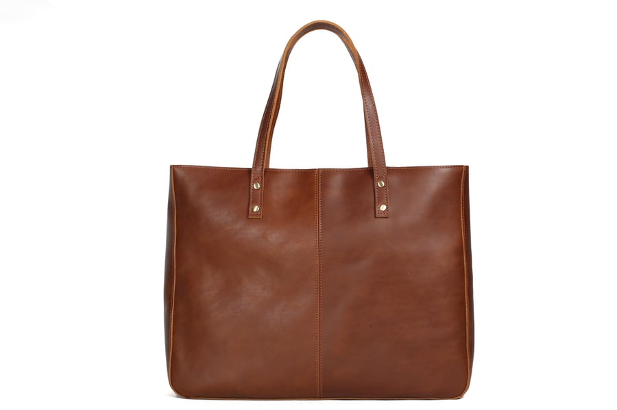 Image of Handmade Full Grain Women Leather Tote Bag, Diaper Bag, Shoulder Bag, Handbag YD8050