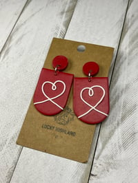 Squiggle heart dangles 