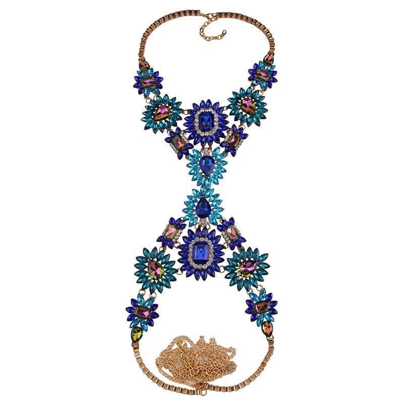 Image of Unapologetic Body Statement Necklace BLUE