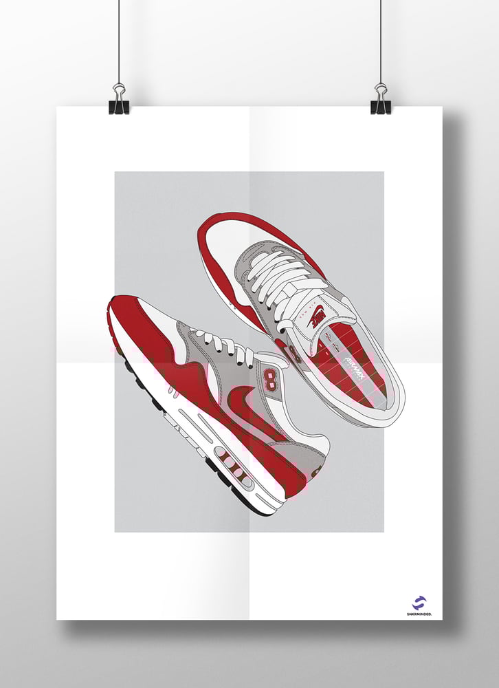 Image of Nike Air Max 1 HOA Red poster