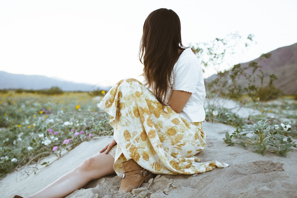 Image of Raw Silk Eucalyptus or Eco Dyed Wrap Skirt