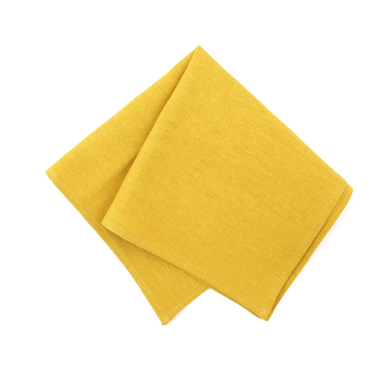Mustard Linen Pocket Square | Fox & Brie