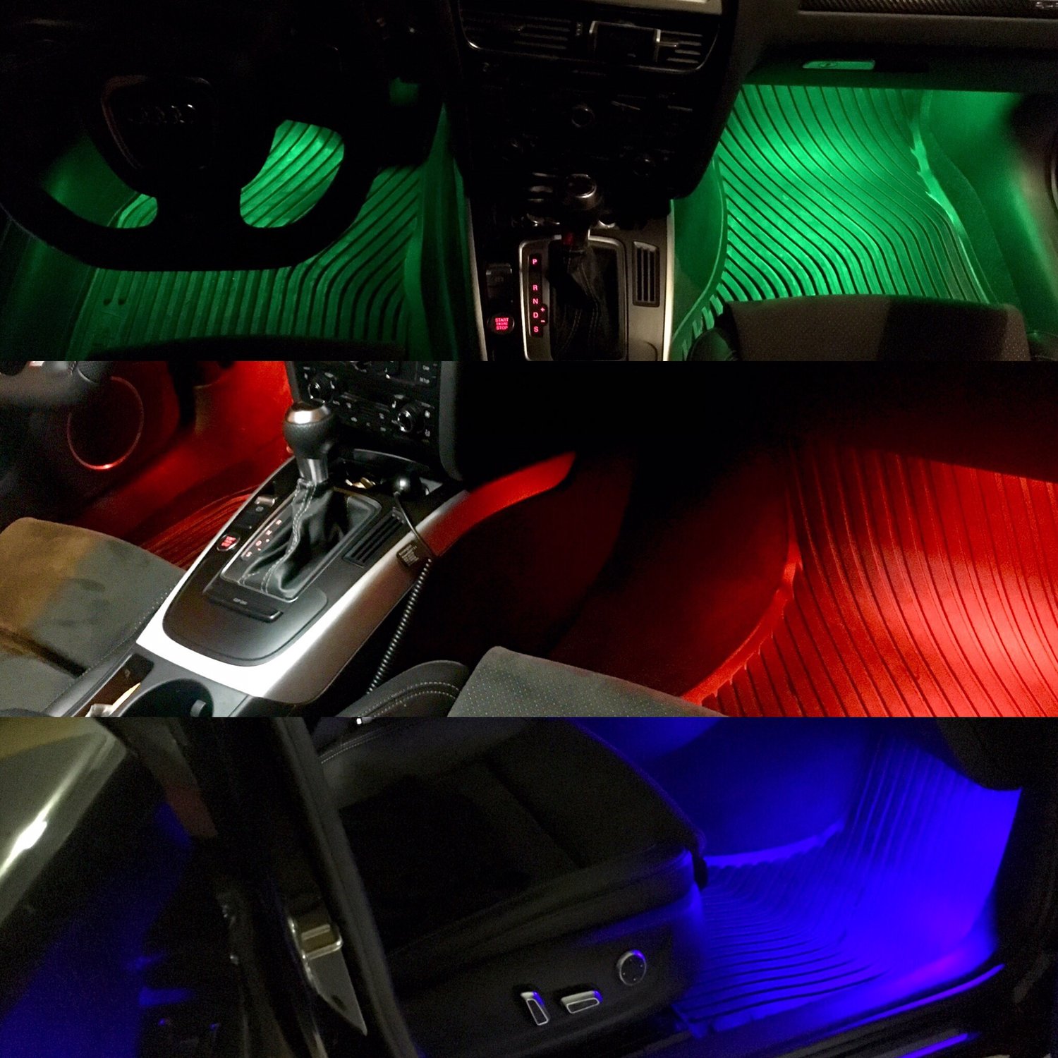 Image of Remote Control Color Changing Footwell LEDs Fits: All Audi & Volkswagen Models