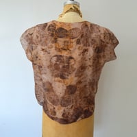 Image 3 of eco print silk tissue tee in rose