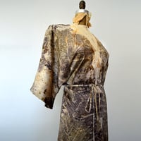 Image 4 of eco print camo kimono wrap dress